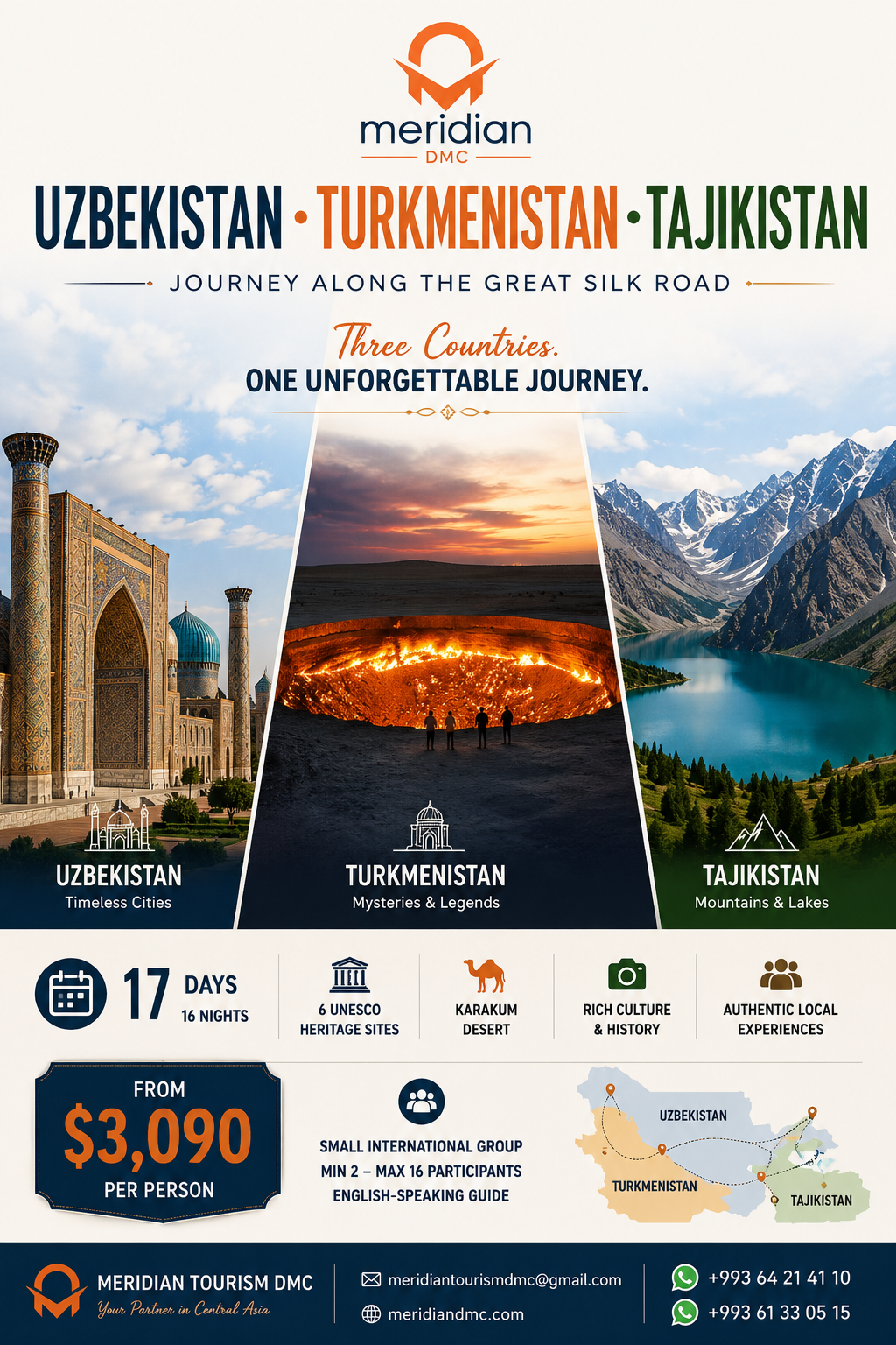 Journey Along the Great Silk Road: Discover Uzbekistan, Turkmenistan & Tajikistan